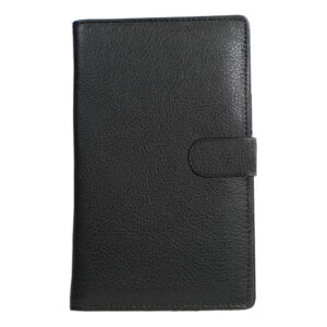 Comb Bound Chelsea Leather Pocket Wallet with Magnetic Clasp