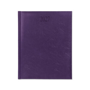 FineGrain Quarto Desk Diary - White Paper - Week to View