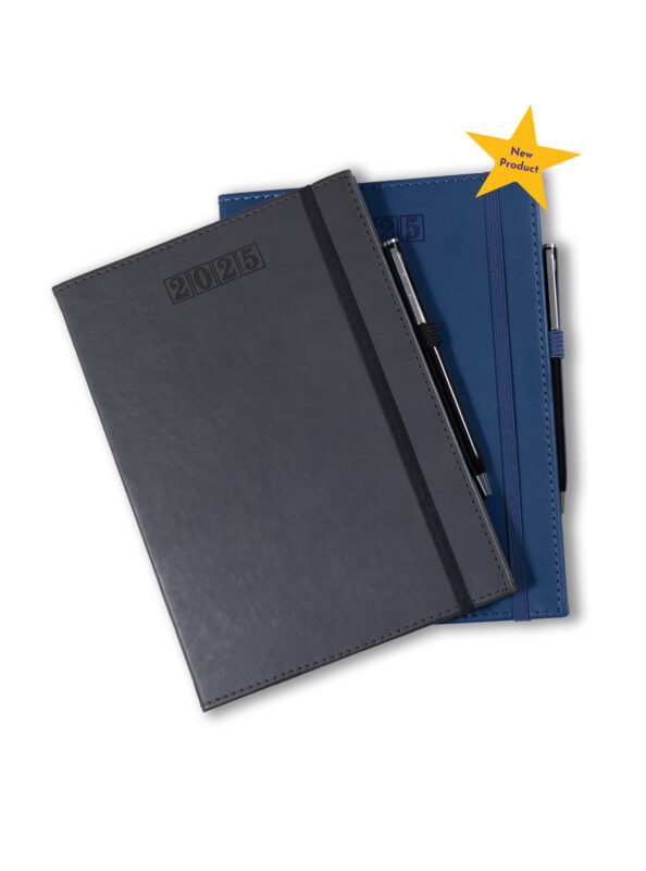 NewHide A5 Desk Diary - Week to View with Notes - Abbeygate Manufacturing